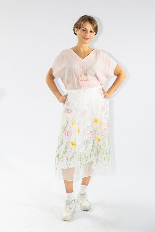 Embroidered Flower Top