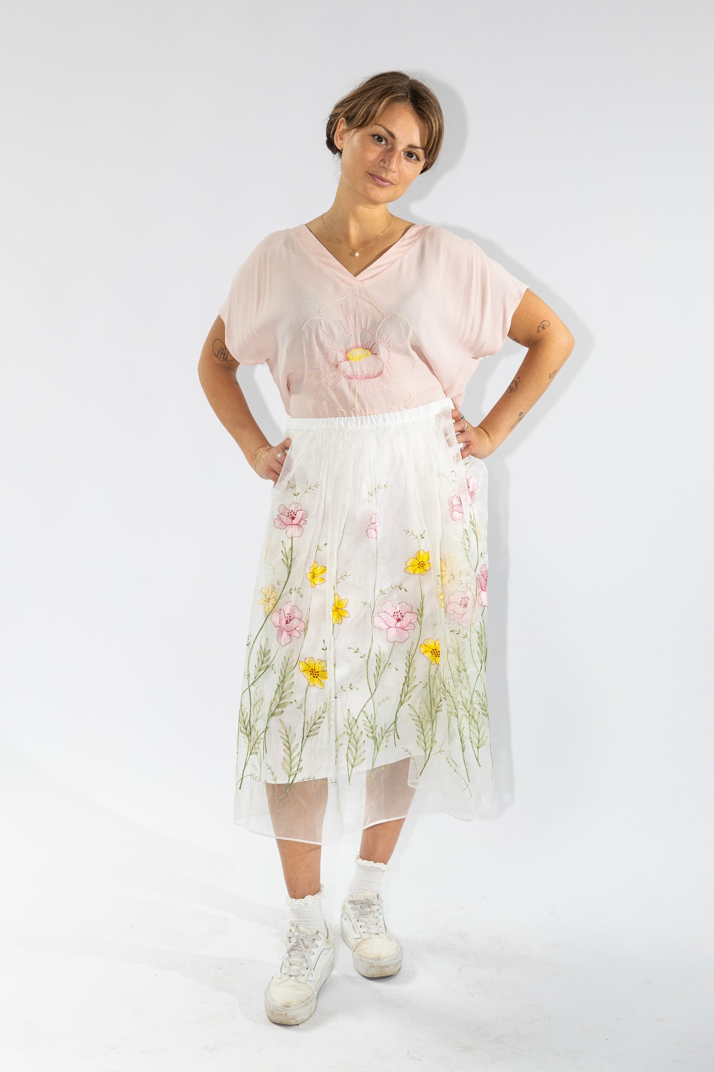 Floral Organza Skirt