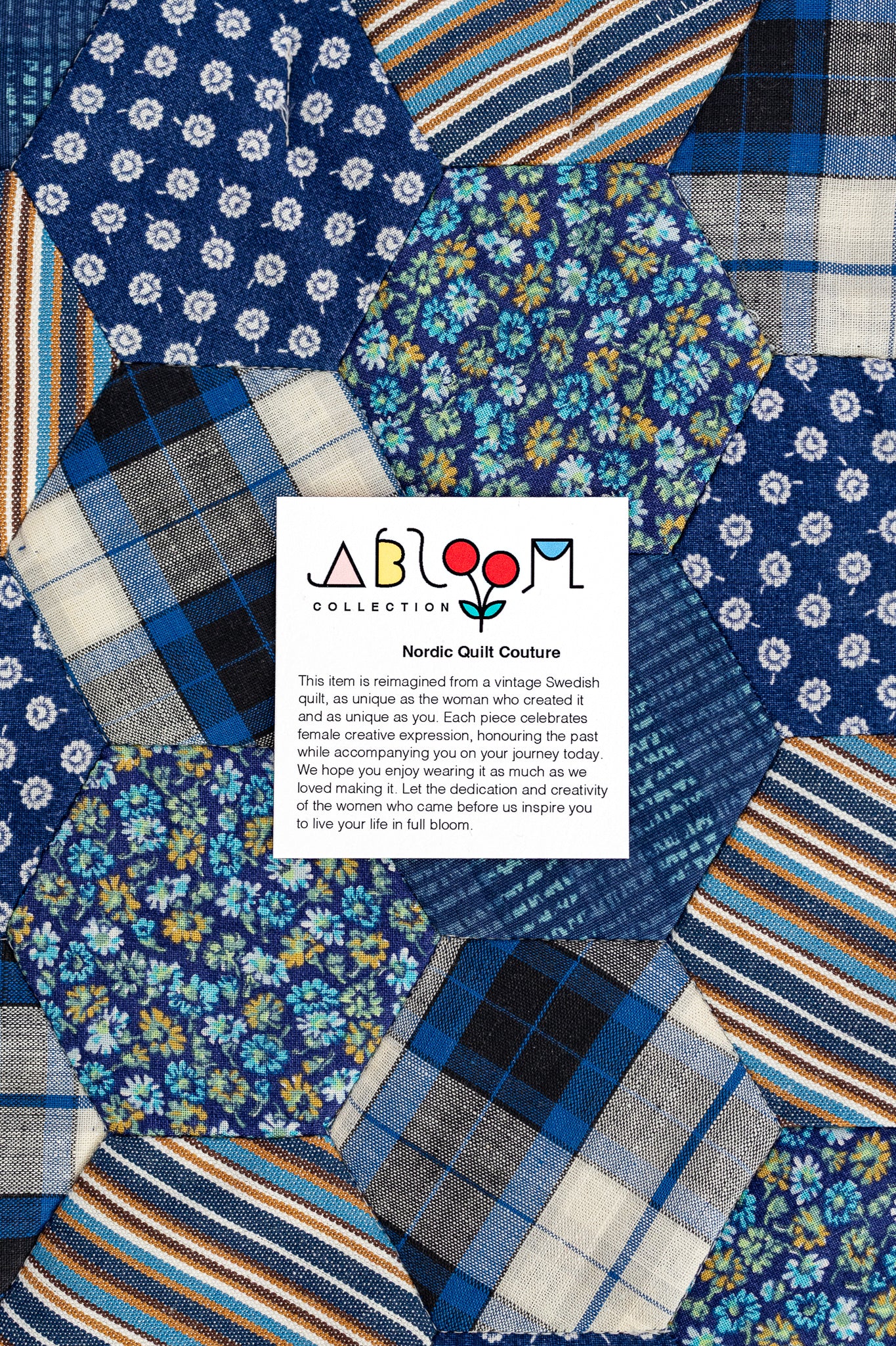 Nordic Quilt Couture - Laptop Bag Blue