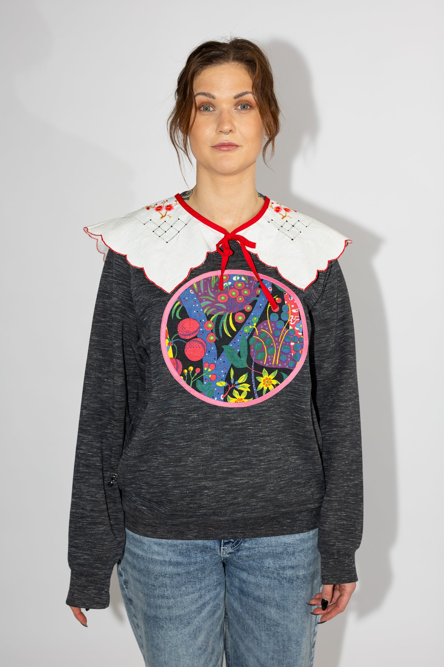 Collar With Red Ribbon