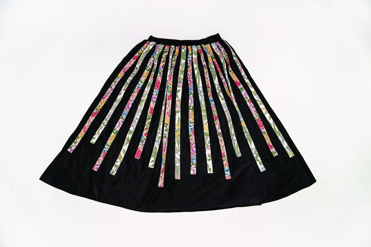 Floral Stripes Skirt